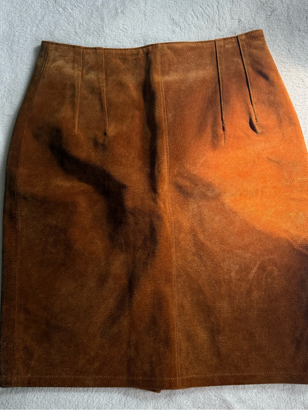 The Limited Rust Brown Suede Pencil Skirt